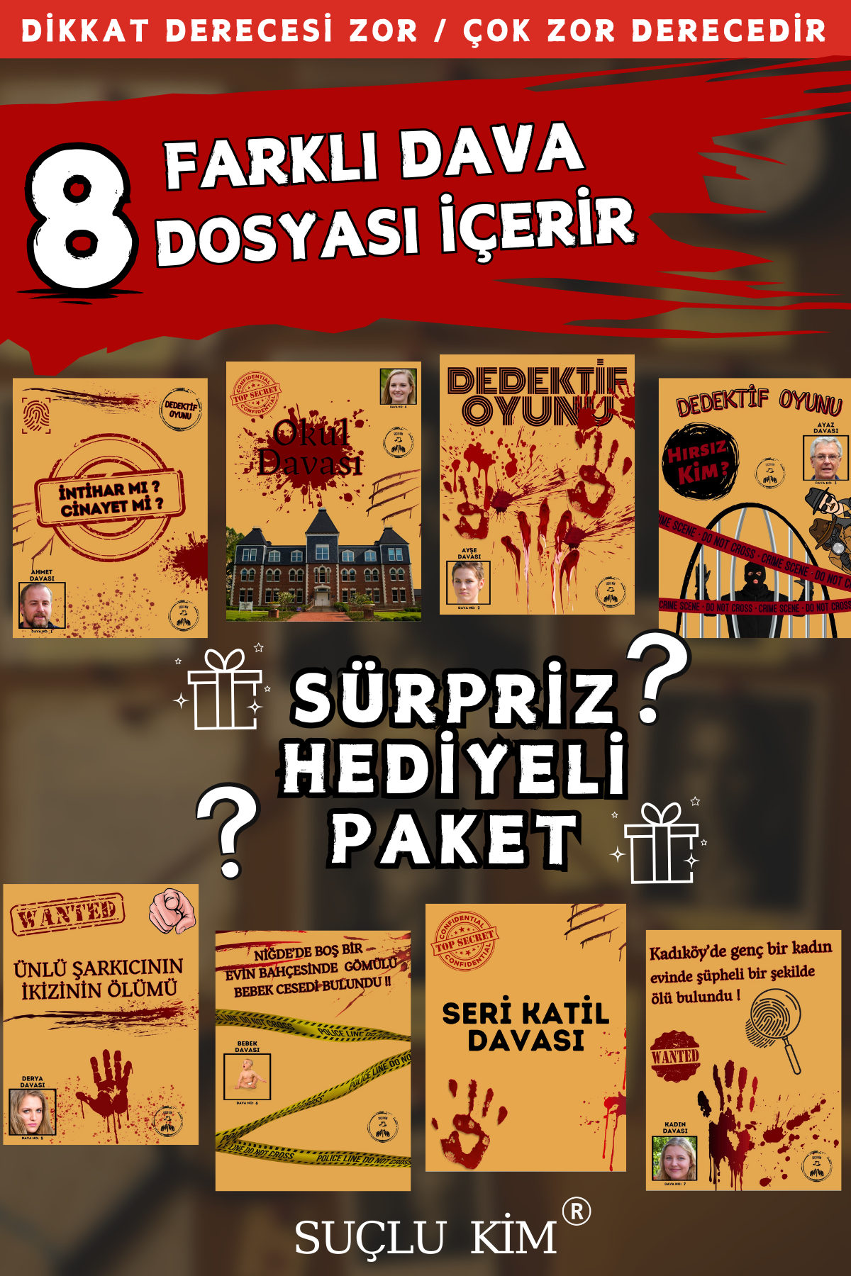 1. 8'li Dedektif Oyunu paketi 1.SET - Görsel 1