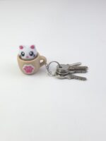 Hareketli ve sesli stres atıcı anahtarlık (Bardak Kedi) - Görsel 5